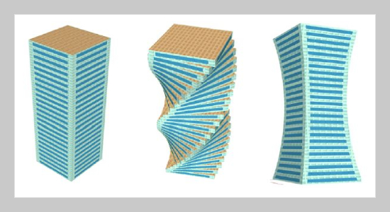 Heat Transfer in the Universal Form of High-rise Buildings in Various Climate Zones